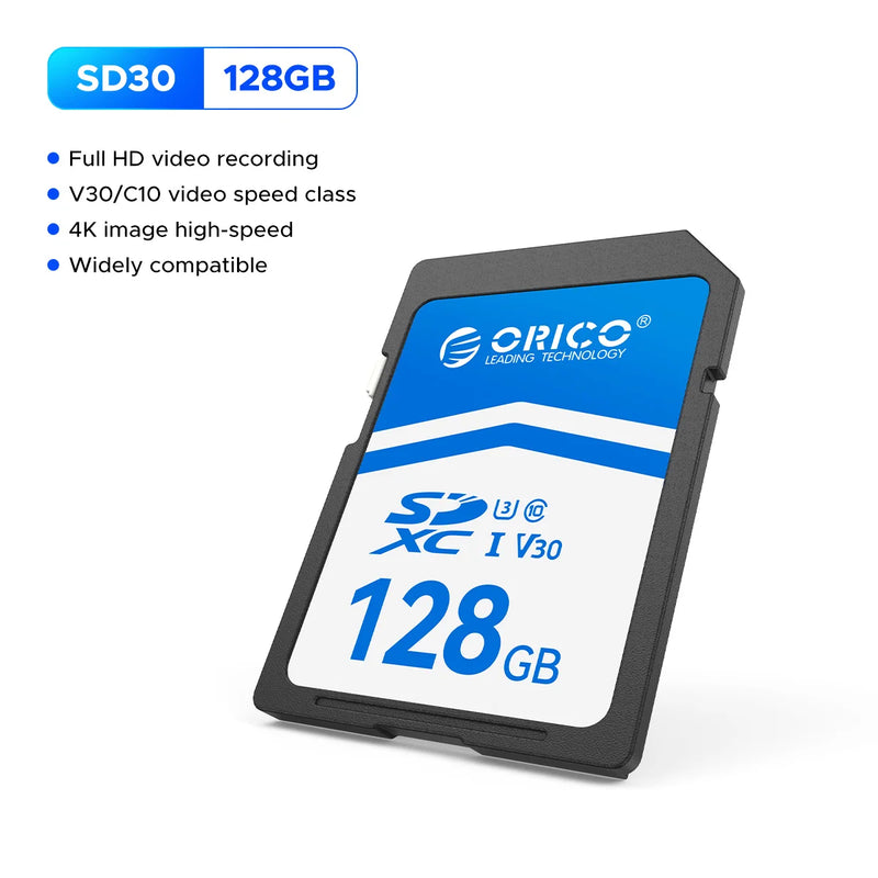 ORICO Extreme SDXC UHS-I Memory Card SD Card for Professional 4K Camera Pro Up to 90MB/s Speed 4K UHD Recoding, U3, Class10, V30