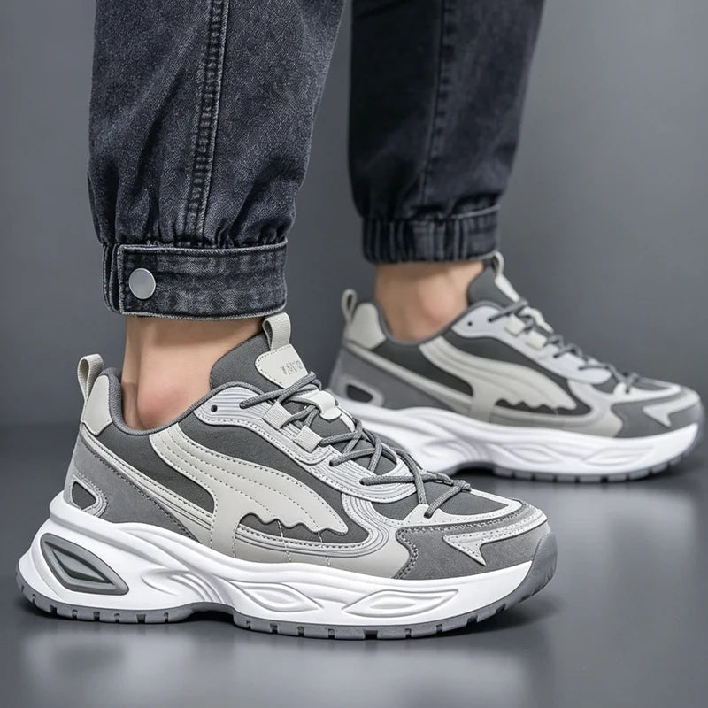 Men's comfort casual sneakers four seasons breathable light soft-sole non-slip outdoor running sports shoes fashion walking shoe