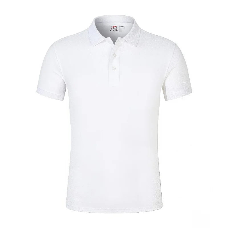 Turn-down Collar High-End Pure Cotton Polo Shirt Short Sleeve  casual Corporate  business Group Meetings  custom Logo