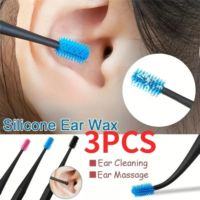 3PCS Remove Earwax Quickly with This Gentle Double-Ended Ear Cleaner, Ear picking tools, 3 colors to choose from