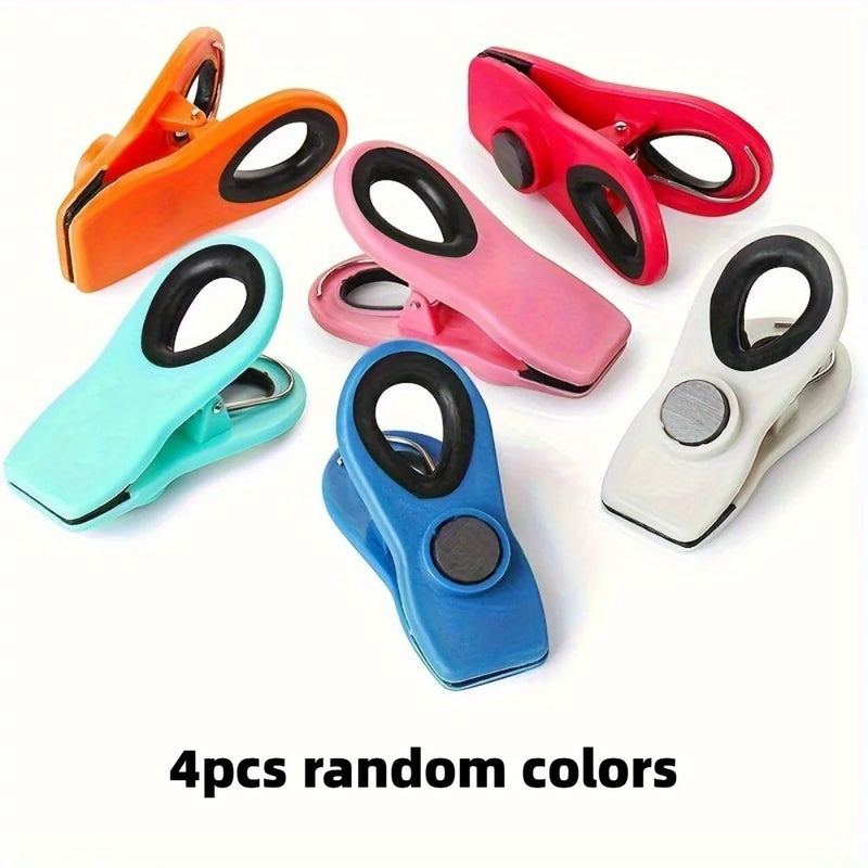 2/4pcs Refrigerator Clip, Household Snack Moisture-proof Sealing Clip,Multi-functional Food-grade Sealing Clip, Random Color.
