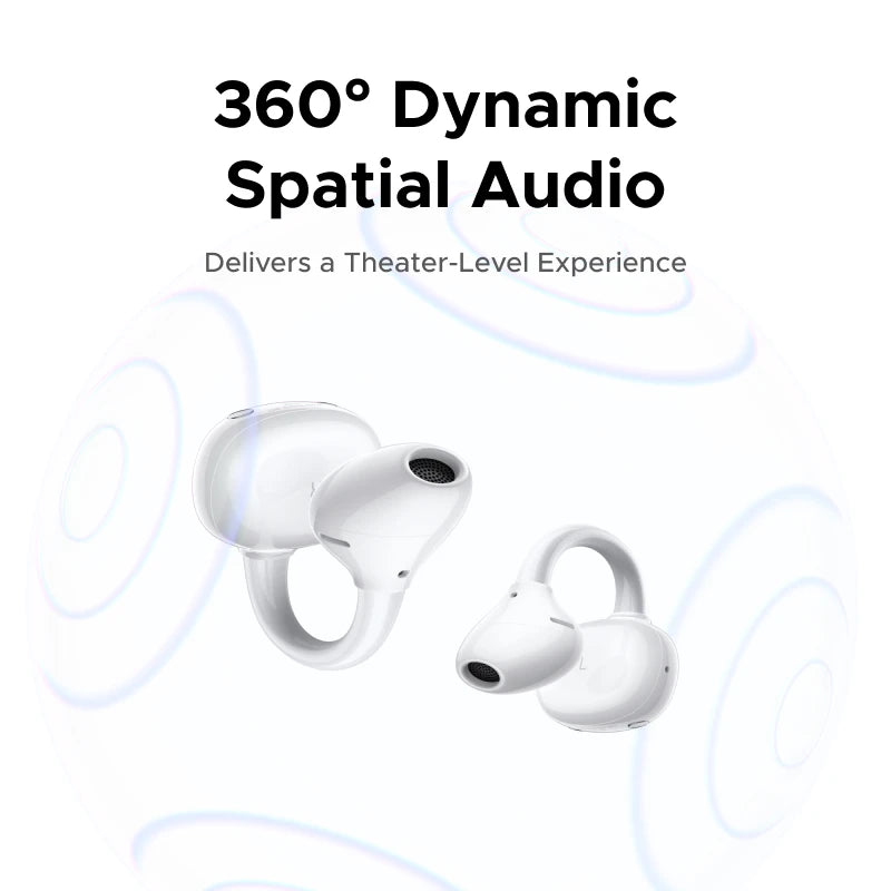 UGREEN ClipBuds Open Ear Wireless Headphones Bluetooth Earphones ANC Dual-feedback Active Noise Cancellation, 32 Hours Playtime