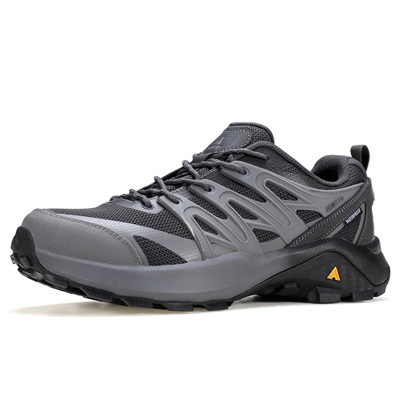 HUMTTO Outdoor Shoes for Men Anti-slip Sneakers Breathable Hiking Shoes Lightweight Black Walking Trainers Casual Trekking Boots