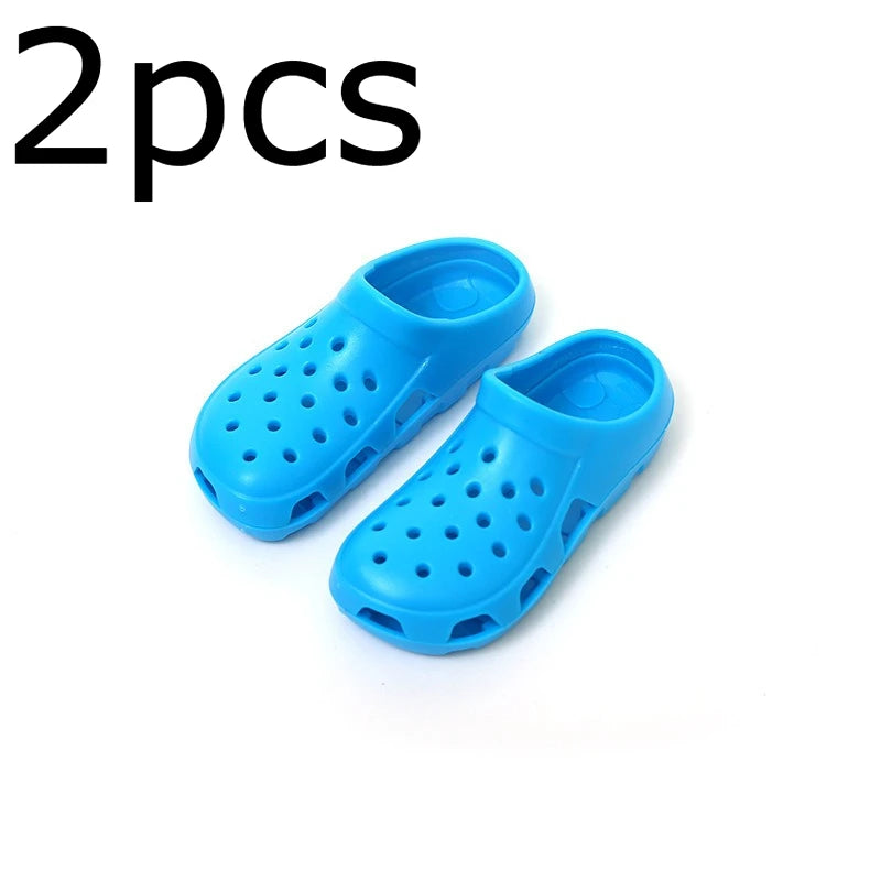 2pcs Colorful Mini Slippers & Toothbrush Storage Box - Wall-Mounted, No-Drill, Durable Plastic Bathroom Organizer