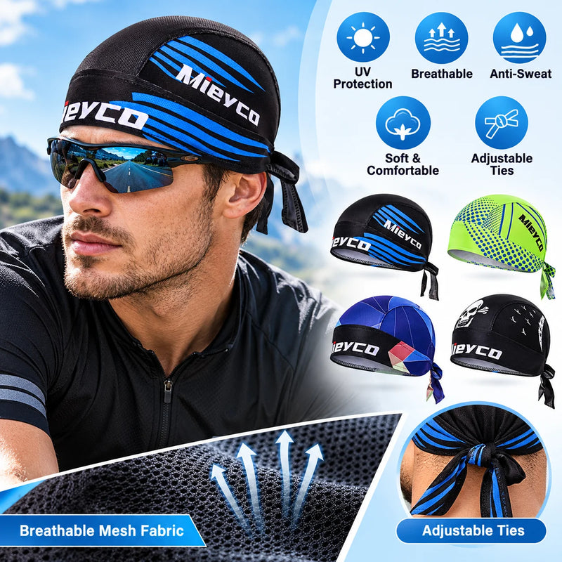 Unisex Quick Dry Cycling Pirate Cap Breathable MTB Bicycle Headscarf Sweat Wicking Bandana Running Outdoor Sports Headwear