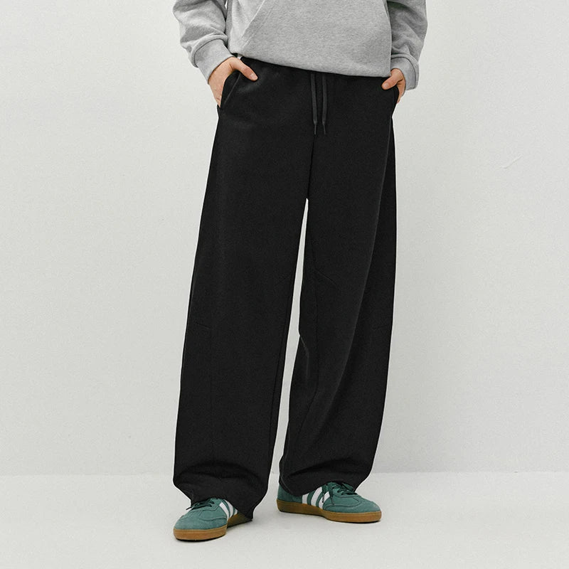 Semir Knitted Pants Men 2026 Spring Loose Curved Blade Commute Basic Versatile Casual Comfortable Daily Wear Trousers
