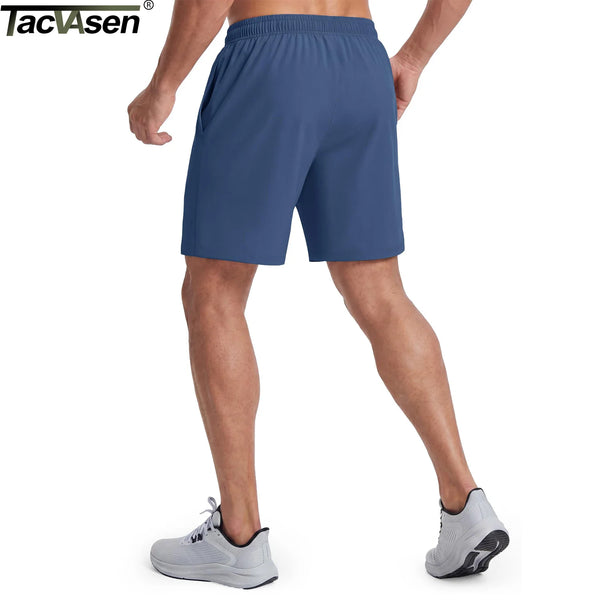 TACVASEN Men's Athletic Running 7 Inch Shorts Quick Dry Workout Gym Shorts With Pockets Performance Sports Bottoms Hiking Men