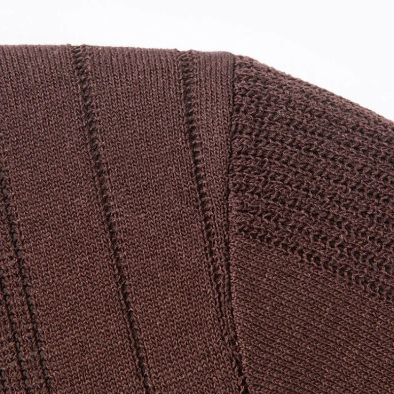 Men's Summer Short Sleeve Round Neck Linen Silk Knitted Sweater Old Money Style Breathable Slim Fit