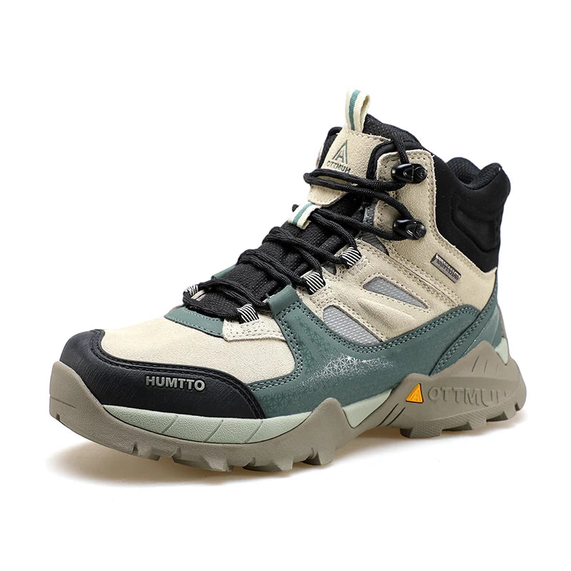 HUMTTO Genuine Leather Hiking Shoes Man Luxury Designer Trekking Boots for Men Breathable Non-slip Outdoor Winter Men's Sneakers
