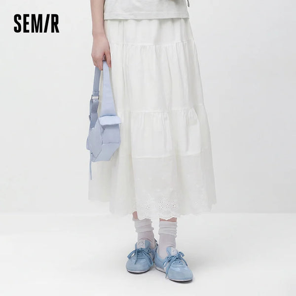 សំពត់នារី Semir ឆ្នាំ ២០២៦ ចង្កេះយឺត សាច់ក្រណាត់នំខេក សំពត់វែងរុំព័ទ្ធ ធម្មតា ទន់ ឆើតឆាយ