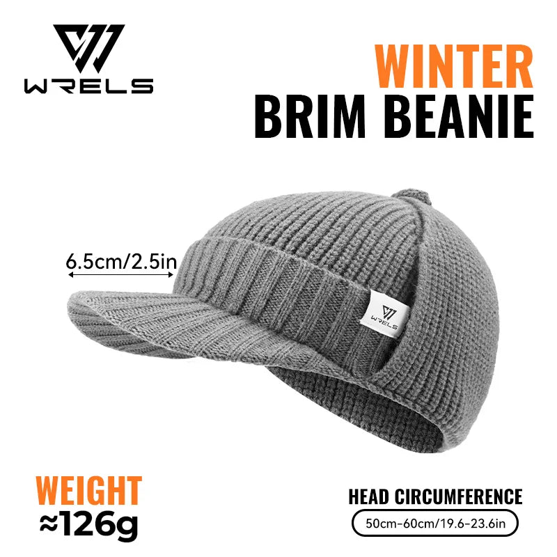 WRELS Winter Earflap Beanie Warm Knit Hat Fleece Lined Thermal Thickened Windproof Cold Weather Outdoor Ski Cycling