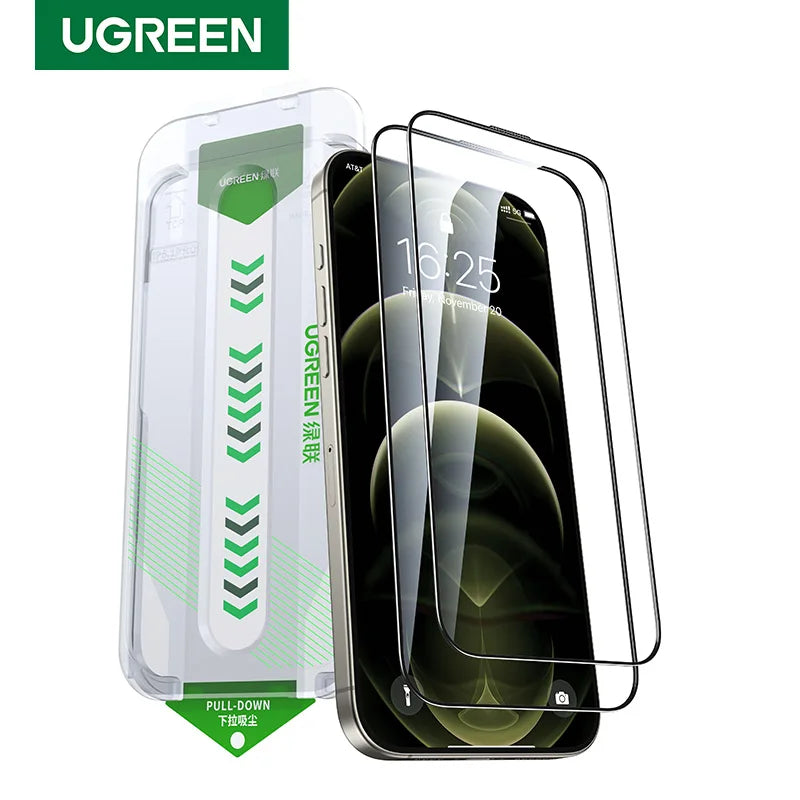UGREEN 2PCS Automatic Dust-free Screen Protector For iPhone 17 Pro Max Tempered Glass For iPhone 17 16 Pro 17Pro Air Phone Film
