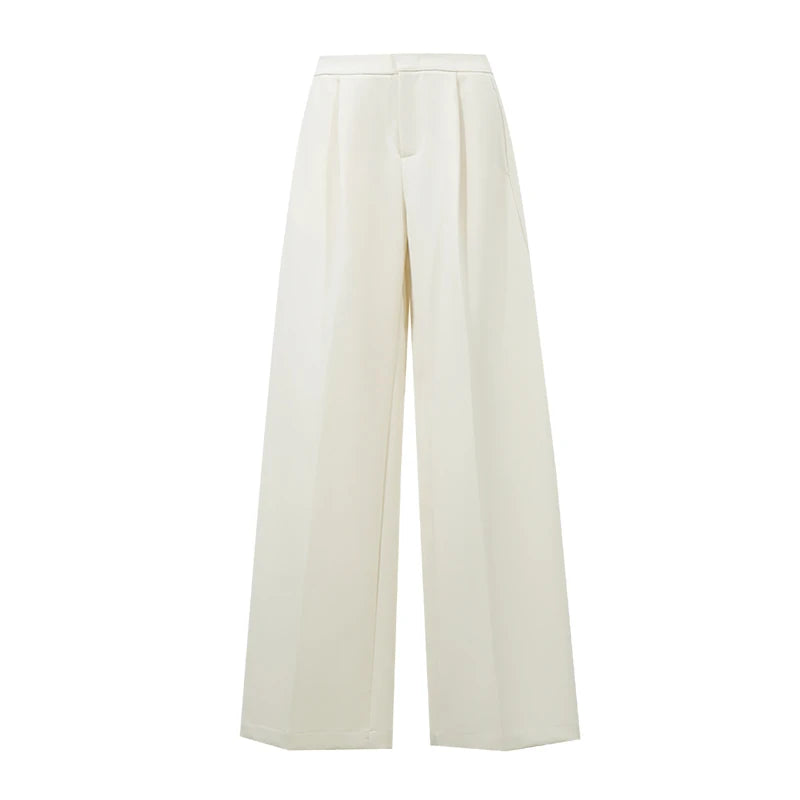 Amii Women's Wide Leg Pants Loose Fit Casual Business Versatile Minimalist Long Trousers Autumn Pants Female Clothing 12613009