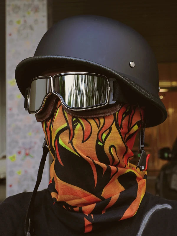 ABS material motorcycle helmet casco moto retro World War II German military helmet with goggles capacete