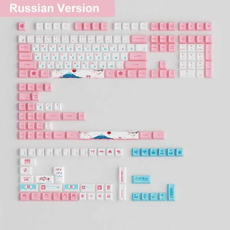 AKKO World Tour Tokyo R2 Multi-Language SE 185-Key Cherry Profile Keycap Set PBT Dye-Sublimation Full Keycaps Set