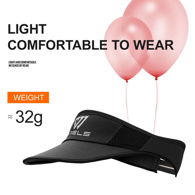WRELS Cooling Stretchy Visor Men Mesh Baseball Cap Summer Outdoor Sports Cap Lightweight Running Sun Protection Visor No Slip Ca