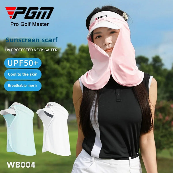 Women's Golf Sunscreen Mask Breathable Scarf Outdoor Ice Silk Neck Protection Hat Curtain Caddy Headscarf WB004