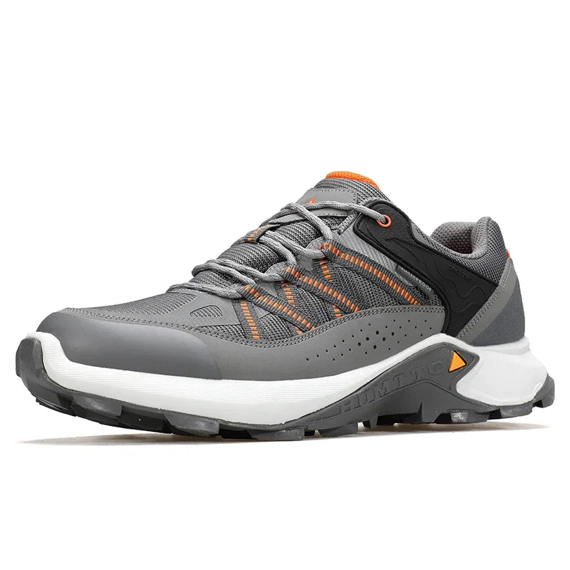 HUMTTO Outdoor Shoes for Men Anti-slip Sneakers Breathable Hiking Shoes Lightweight Black Walking Trainers Casual Trekking Boots