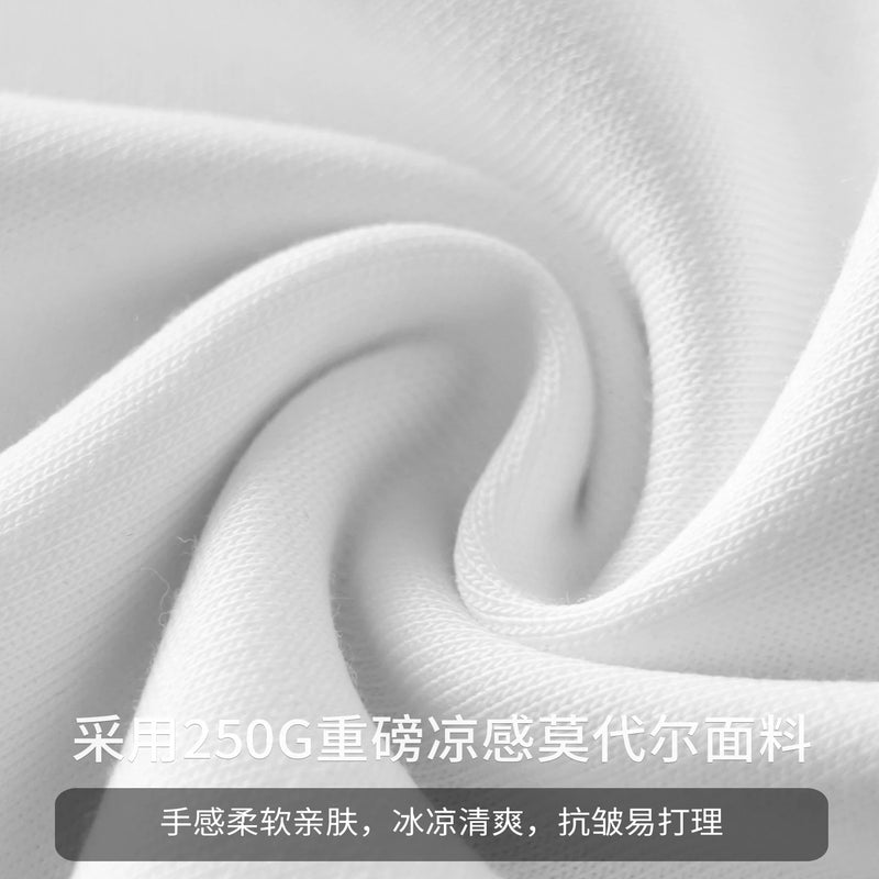 DUKEEN Coolness Modal Sleeveless T-Shirt for Men Summer 250G Heavyweight Solid Color Fitness Running Sport Vest Men's White Tank