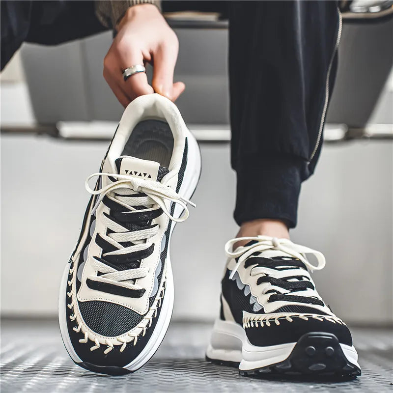 Men's casual Chunky sneakers Four seasons breathable lightweight soft-sole anti-slip fashion outdoor speed running sports shoes