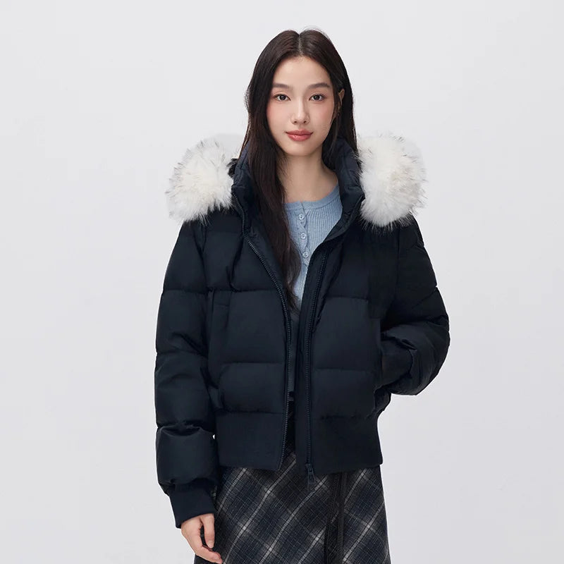 អាវក្រៅ Semir សម្រាប់នារី កអាវទន់ ការពារទឹក ការពារខ្យល់ ៨០ ភាគរយ សាច់អាវទន់ សមល្មមសម្រាប់ពាក់ប្រចាំថ្ងៃរដូវរងាថ្មីឆ្នាំ ២០២៦