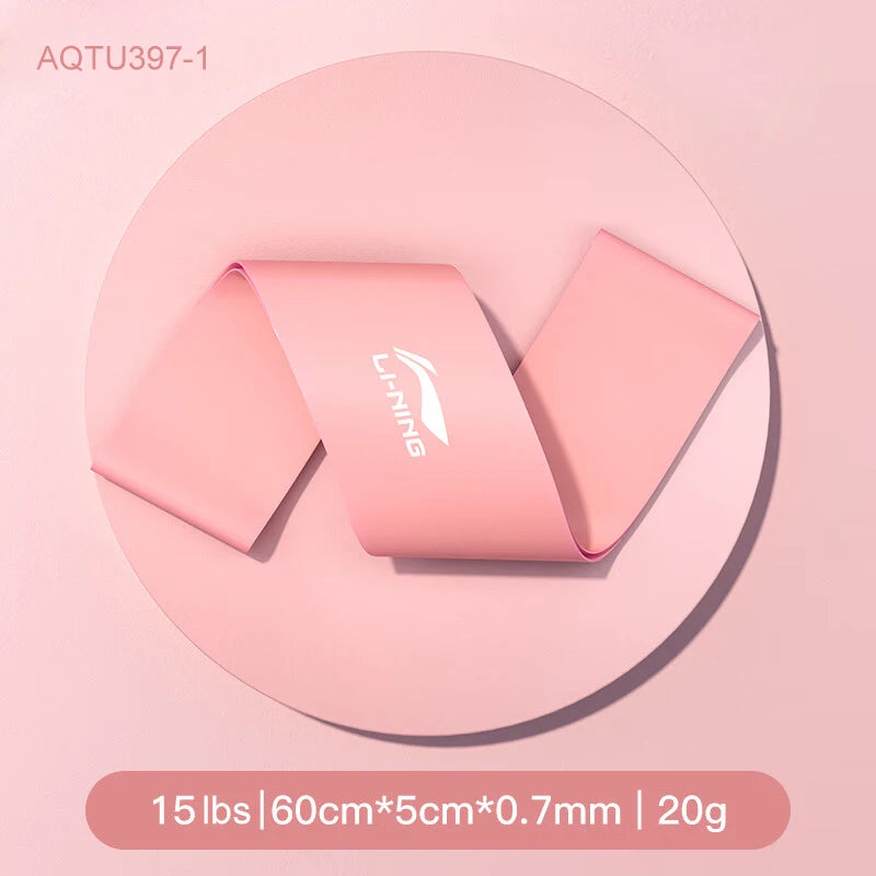 (2pcs)Li-Ning Women's Yoga Elastic Band Strength Training Buttocks Lifting Stretching Tension Rope AQTU397 AQTU399 AQTU401