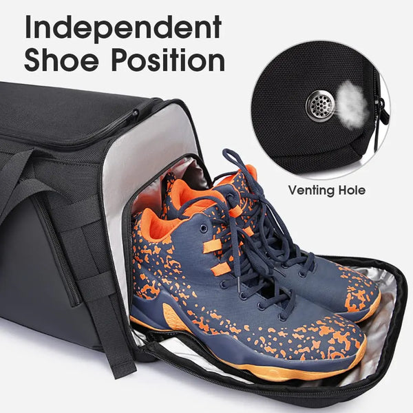 BANGE Gym Bag Fitness Wet Dry Waterproof Training Men Travel Shoulder Handbags Multifunction Work Out Swimming Duffle Bag Shoes