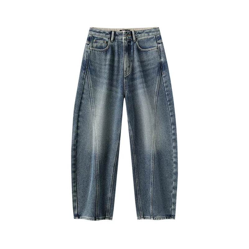 ខោខូវប៊យ Semir សម្រាប់នារី រចនាបន្ទះរោមចៀម រលុង ជើងកោង រចនាតិចតួចបំផុត សម្លៀកបំពាក់ប្រចាំថ្ងៃរដូវរងាថ្មីឆ្នាំ ២០២៦
