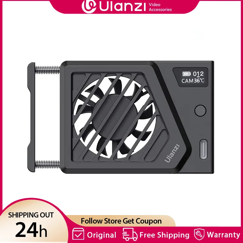 កំណែអាប់ដេត Ulanzi CA25 កង្ហារត្រជាក់កាមេរ៉ា វិទ្យុសកម្ម 4K ឧបករណ៍ថតសំឡេង ឧបករណ៍ស្រូបកំដៅ សម្រាប់ Sony ZV-E1 R6 Mark II FUJIFILM XT4 Nikon