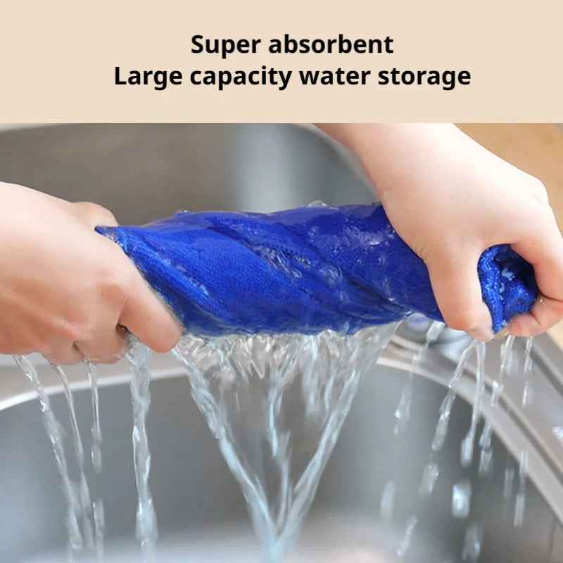 SEAMETAL Car Wash Microfiber Towel Double-Sided Car Cleaning Towels Fast Drying Cloth Super Absorbent for Car Clean Accessories