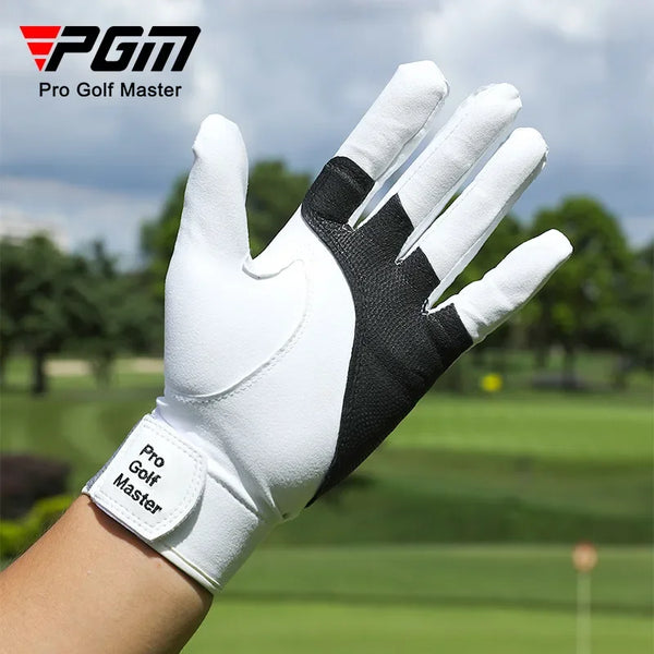 PGM 1pcs Golf Gloves Men Corrective Posture Sheepskin Anti Slip Breathable Single Left Hand Glove ST038