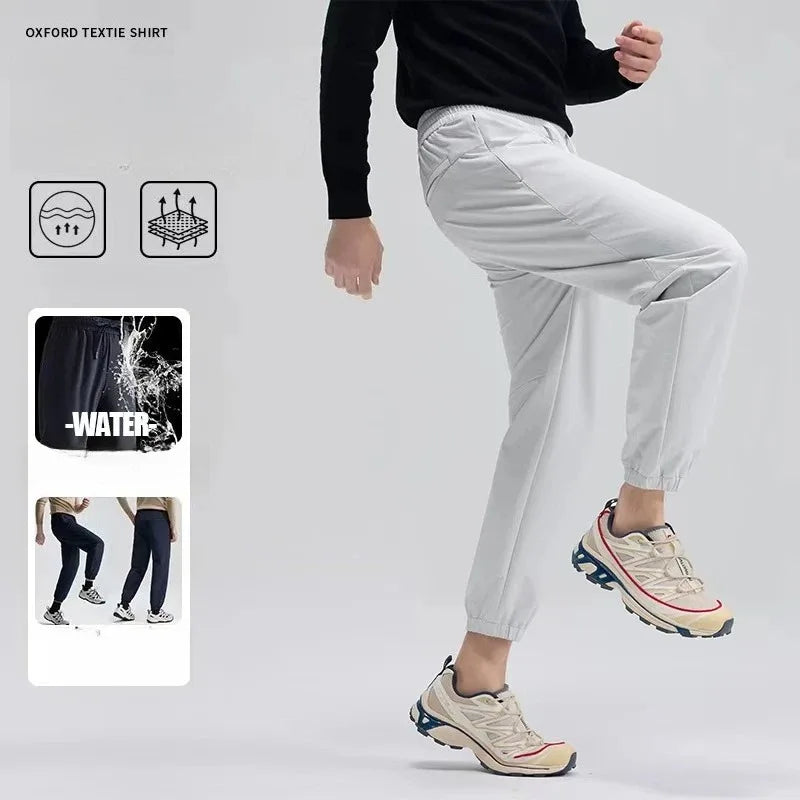 Outdoor Men's Water-Resistant Oxford Hiking Pants, Quick-Dry Lightweight with 4-Way Stretch, Fishing Trekking Daily Commute