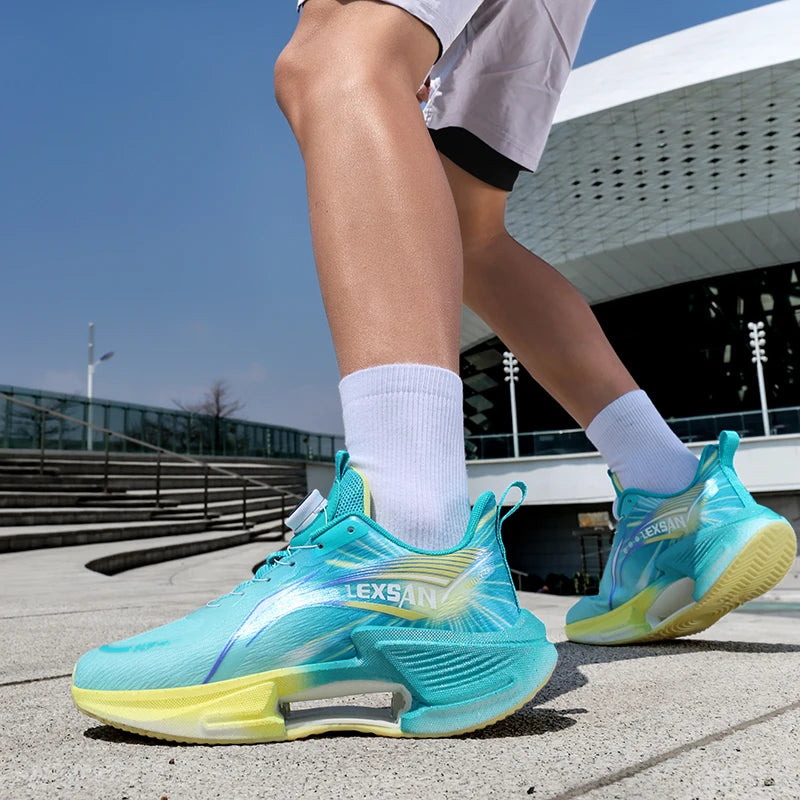 Parent-child high-quality sports shoes four season soft sole anti-slip racing running shoe men's light breathable speed sneakers