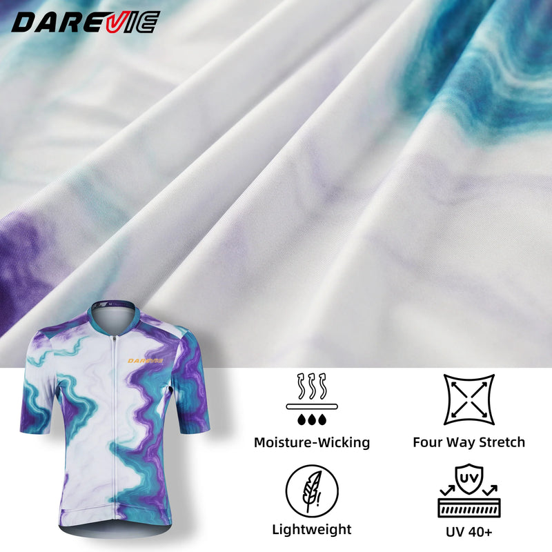 អាវយឺតជិះកង់ DAREVIE Aero ល្បឿនលឿន UV 40+ Pro Level សម្រាប់បុរស អាវ Maillot ស្រូបយកសំណើម ស្ងួតរហ័ស