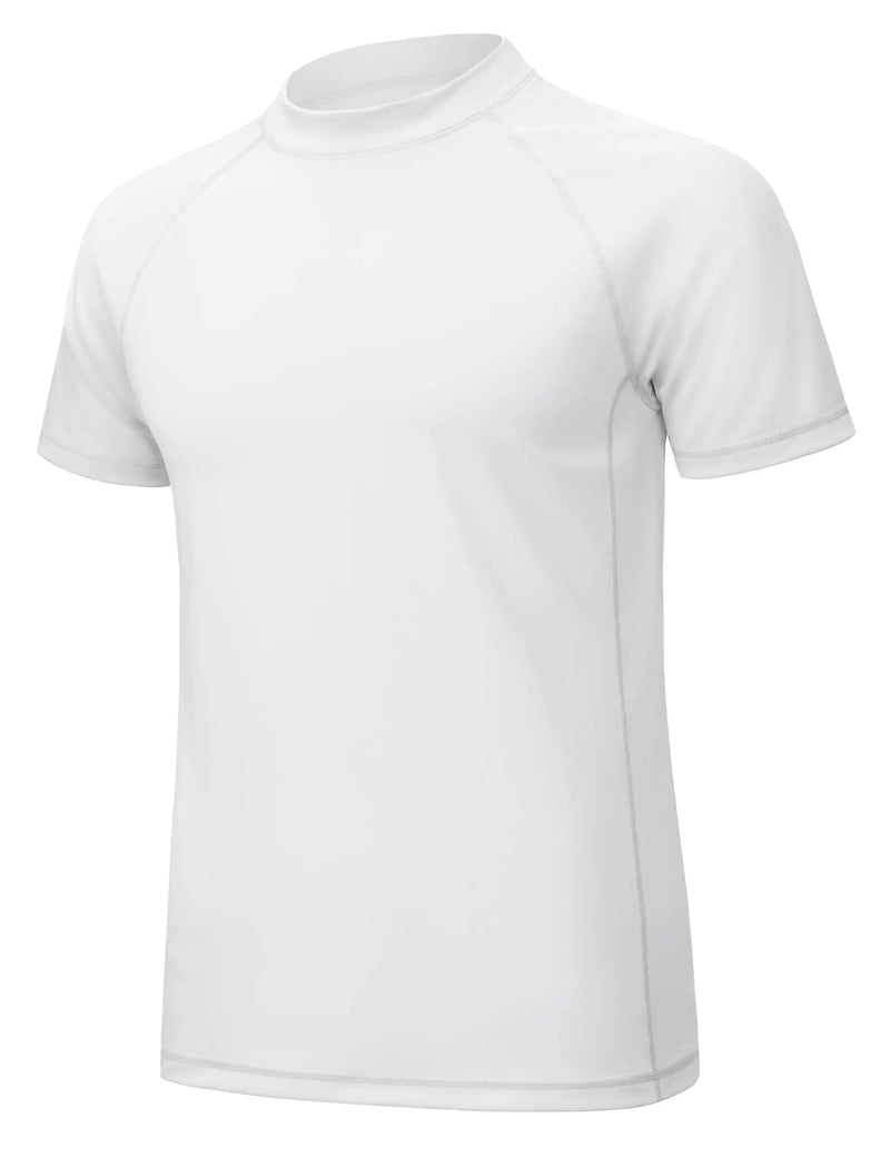 TACVASEN Men's Summer UPF 50+ Swim Water Rash Guard Shirts Quick Dry Fishing Stretch Lightweight Outdoor Running Short Shirts