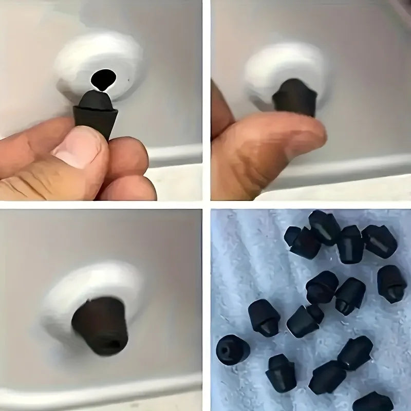 10pcs Black Door Protectors,Anti-Impact Rubber Bumpers,Self-Adhesive Bumpers for Quieter Door Operation And Enhanced Durability