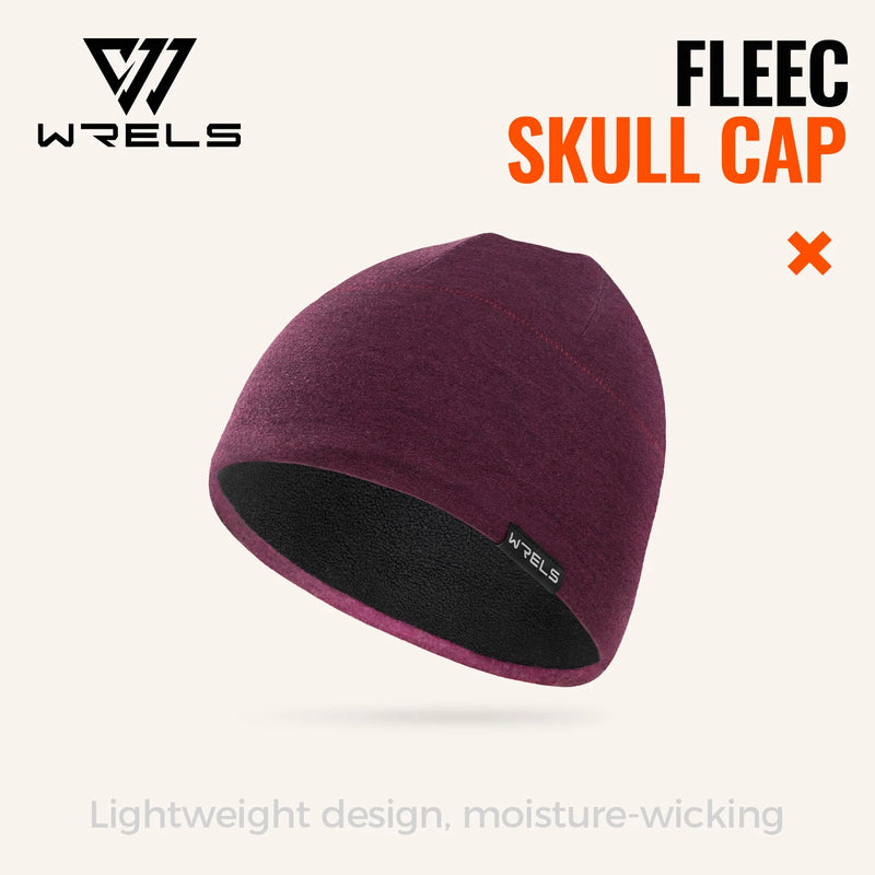 WRELS Running Beanie Windproof Warm Hat Fleece Lined Stretch Elastic Anti Cold Skiing Winter Outdoor Men Women Thermal Skull Cap