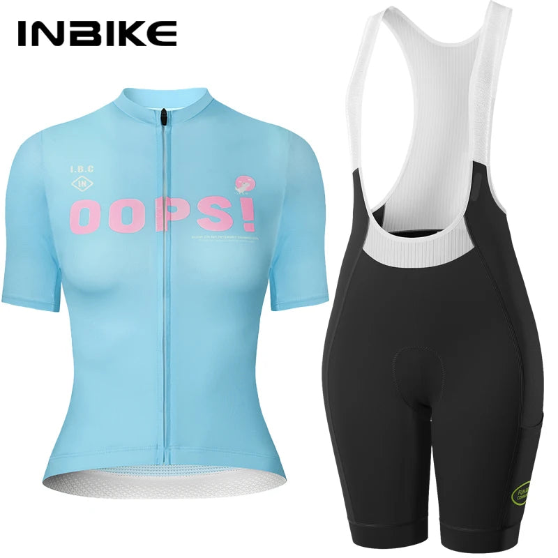 INBIKE Women's Cycling Set Breathable Moisture Wicking Quick-Dry Reflective Road Bike  Jersey Shirts Cycling Clothing for Women