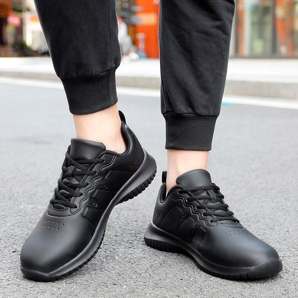 Couple Chef's shoes lightweight soft soled non slip waterproof oil resistant four season new men and women's work casual shoes