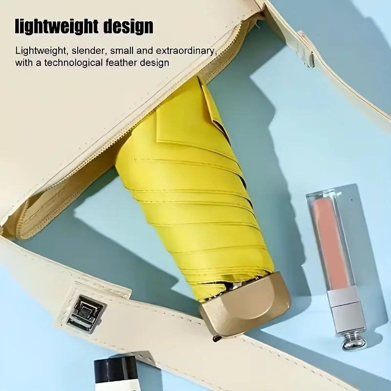 1pc 6 bones sunshane Umbrella Manual Opening And ClosingPerfect for Sun Protection And Portability for Commuting, Shopping