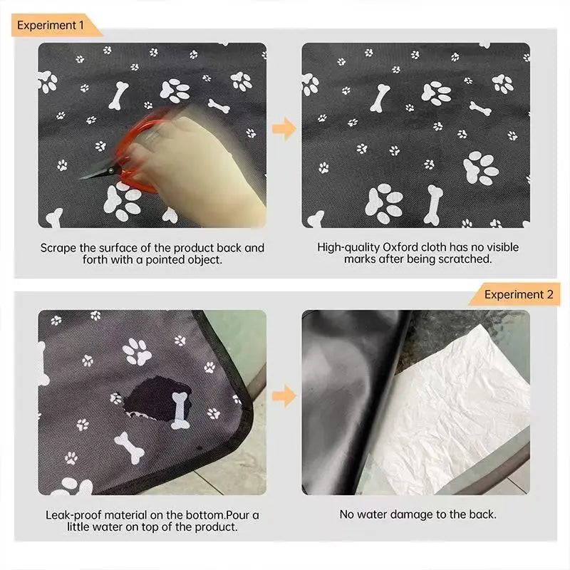 Waterproof Oxford Cloth Pet Car Seat Pad - Urine Resistant Dog And Cat Passenger Seat Cover for Outdoor Travel