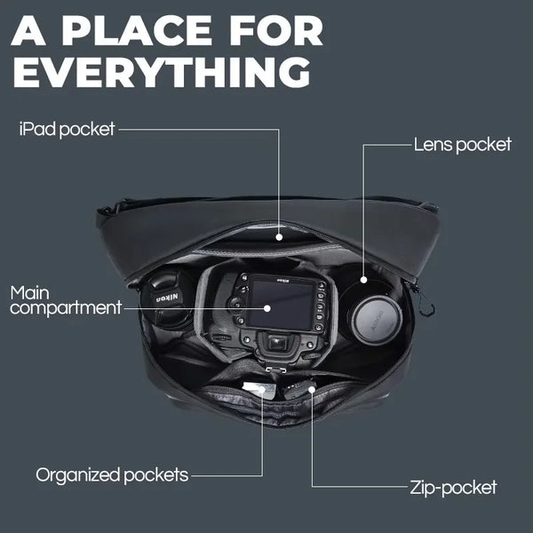 BANGE New Big Camera Shoulder Bag for Digital Canon/Nikon/Sony/DJI Drone Lightweight Travel Photography Sling Bag Carry Pouchs