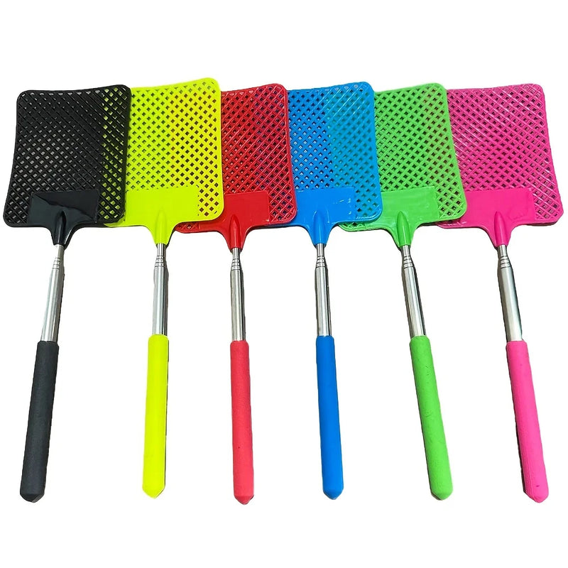 1/2pcs Mini Retractable plastic fly swatter,suitable for home kitchen,outdoor garden,easy to use ,perfect for eliminating flies.