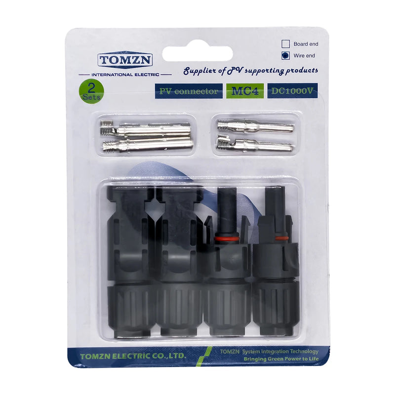 TOMZN 2 Sets of PV Solar Connectors 1000V/1500V 32A45A Panel Branch for Photovoltaic WireBoard Terminal Box Inverter IP67 10-Lot