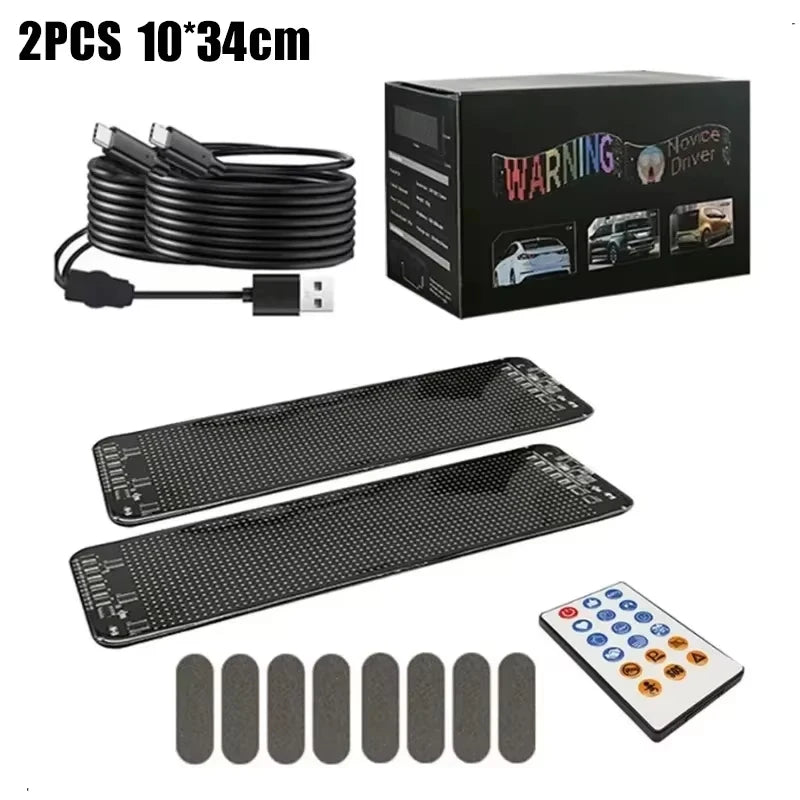 2pcs Devil Eye LED Light Strips Flexible LED Matrix Panel DIY Personalized Dynamic Lights With APP Control USB Powered Car Decor