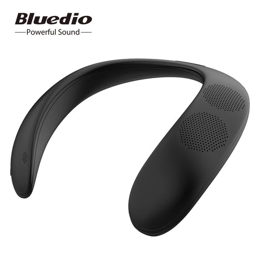 Bluedio HS wireless speaker column neck-mounted Bluetooth-compatible portable bass bluetooth 5.0 FM radio support SD-card slot Black 1" CHINA | Speaker