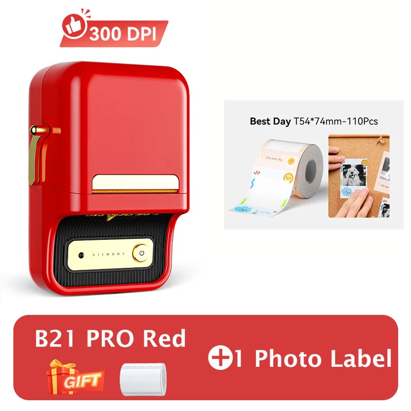 NiiMbot B21 B21 PRO Bluetooth Adhesive Label Printers Mini Thermal Printer Wireless Barcode Label Maker for Office Clothing