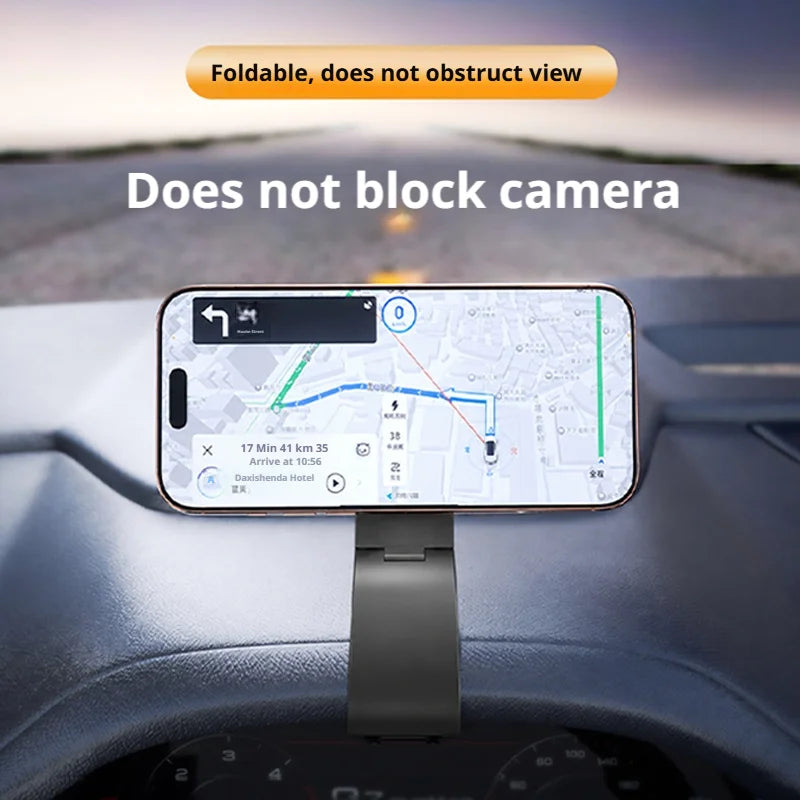 SEAMETAL Magnetic Foldable Phone Stand 360 Rotatable Universal Car Dashboard Phone Holder GPS Stand in Car for Car Accessories