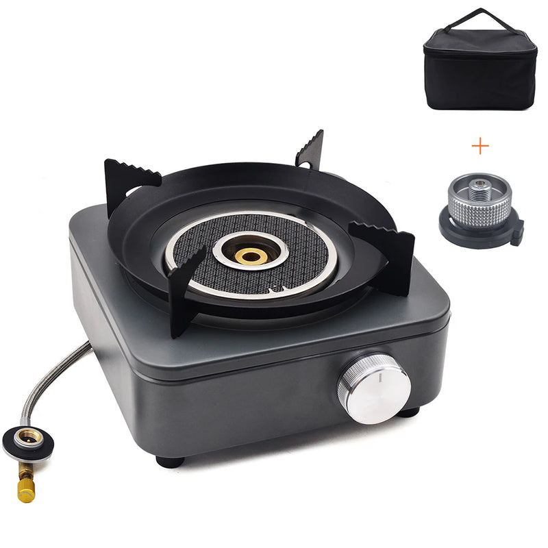 Infrared Stove Double-Core 5000W High-power  Portable Lightweight Gas Burner Split Cassette Stove Outdoor Camping  Picnic Hiking