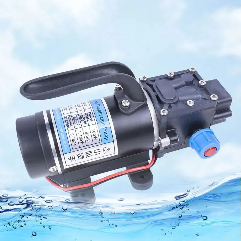 DIVEDEER 100W High Pressure Electric Diaphragm Self-priming Pump Sprayer with DC Pressure & Reflux Switch, 8L/Min Flow Rate